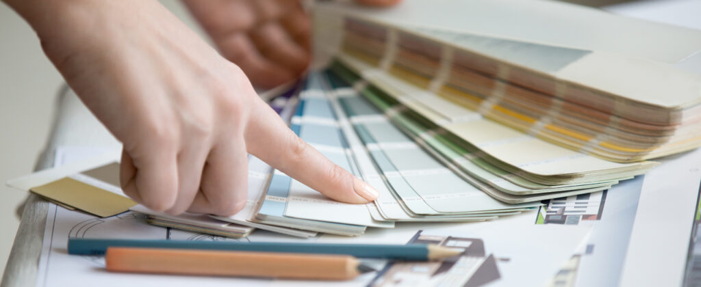 Looking through paint swatches